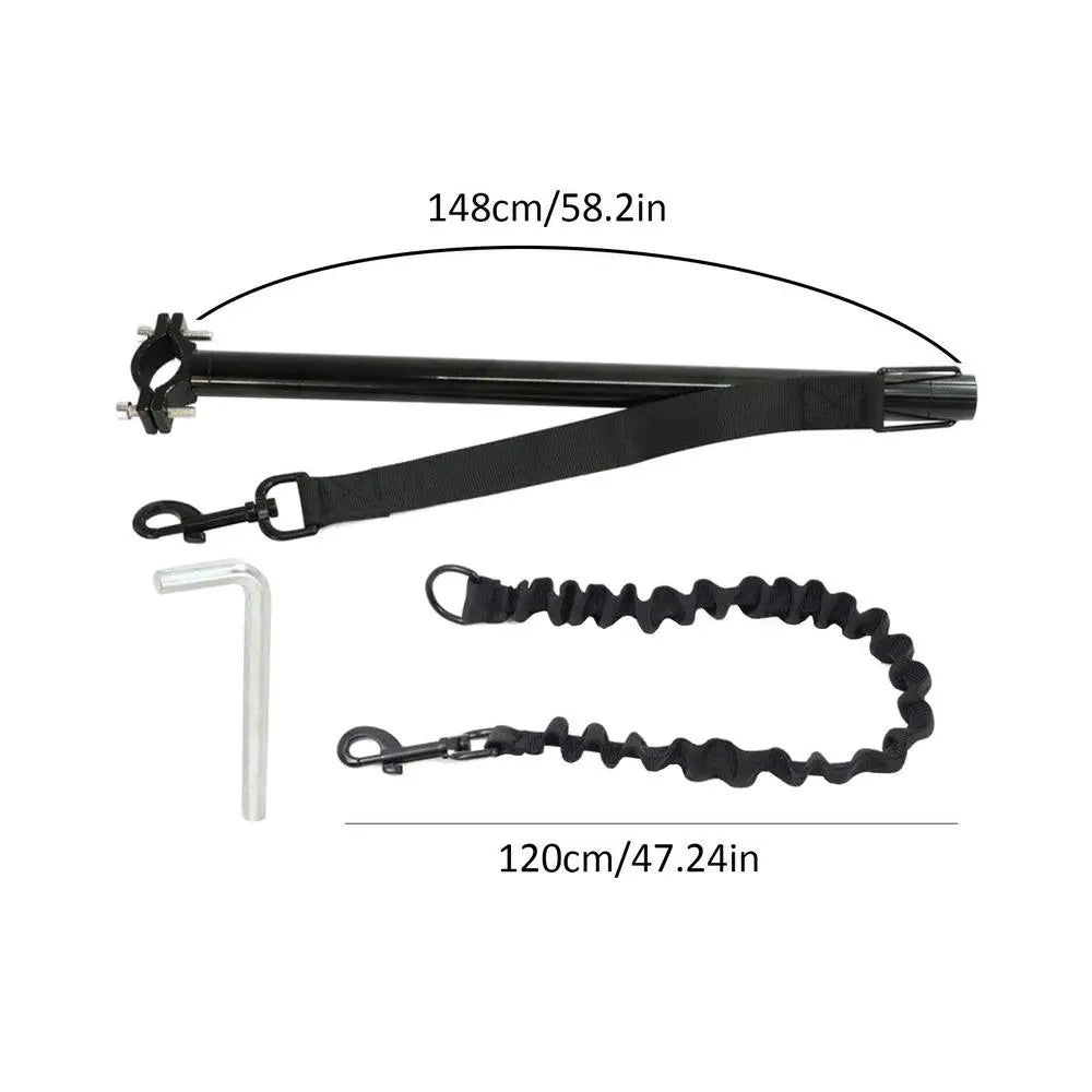 Dog Training Rope Bike Pet Lead Rope Bicycle Pet Walking Rope Adjustable Hands Free Traction Rope Safety Walking Lead For