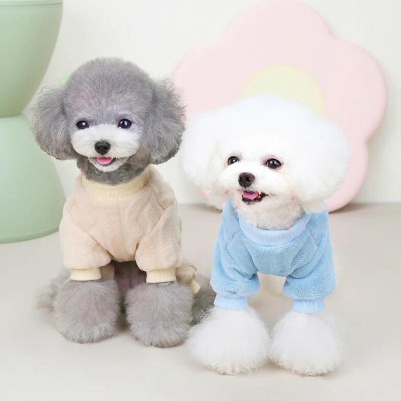 Luxury Fashion Thermal Fleece Dog Pajamas Onesie Winter Puppy Jumpsuit Poodle Chihuahua Yorkie Boy Dog Clothes for Small Dogs