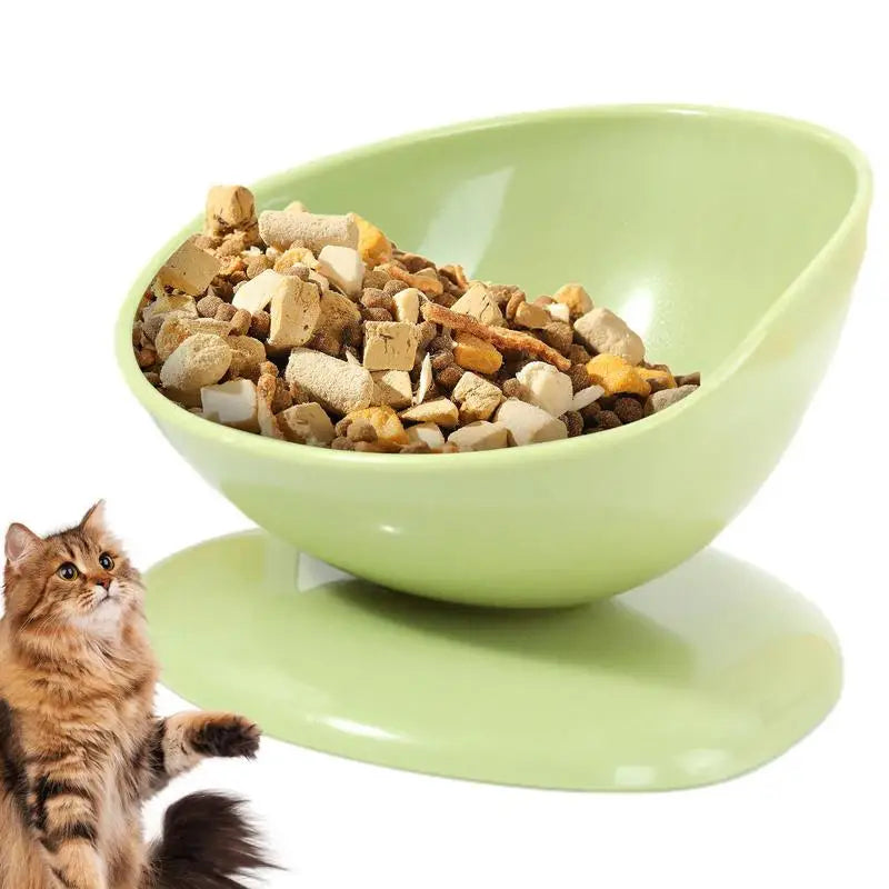 Raised Cat Food Bowl Spill Proof Cat Bowls Portable Dog Food Feeding Pet Feeder with Anti Slip Base for Indoor Cats Puppy Dogs