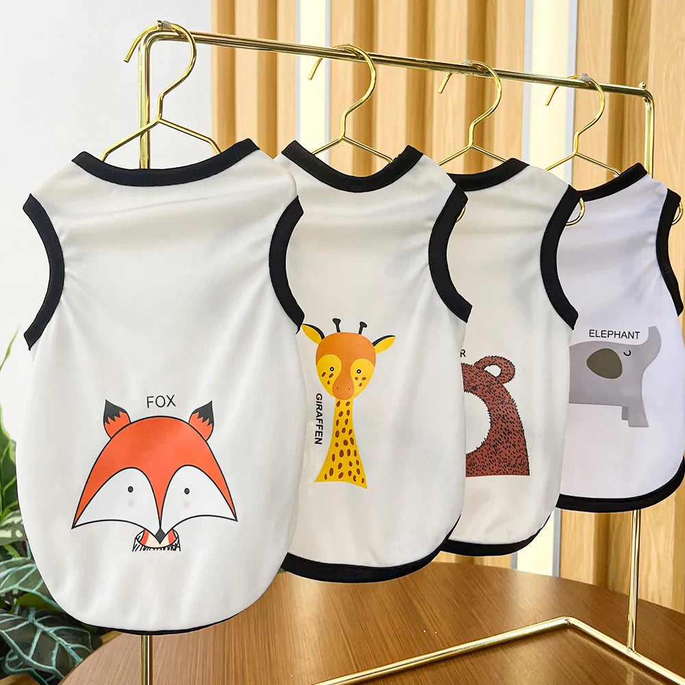 Pet Clothes Summer Breathable for Small Medium Dogs Vest Puppy Cat Vest T-shirt Teddy Thin Shirts Outdoor dog cooling vest