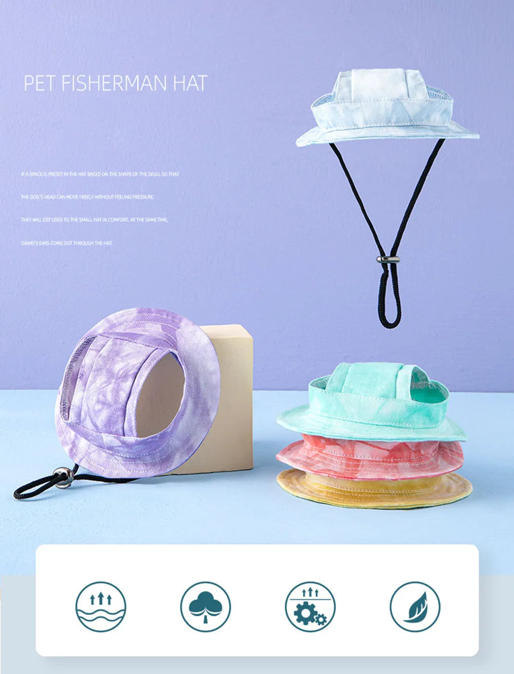 Pet Caps Puppy Round Brim Visor Hat Cat Dog Sun Cap with Ear Holes for Teddy Pug Chihuahua Shih Tzu Yorkshire Terriers Papillons