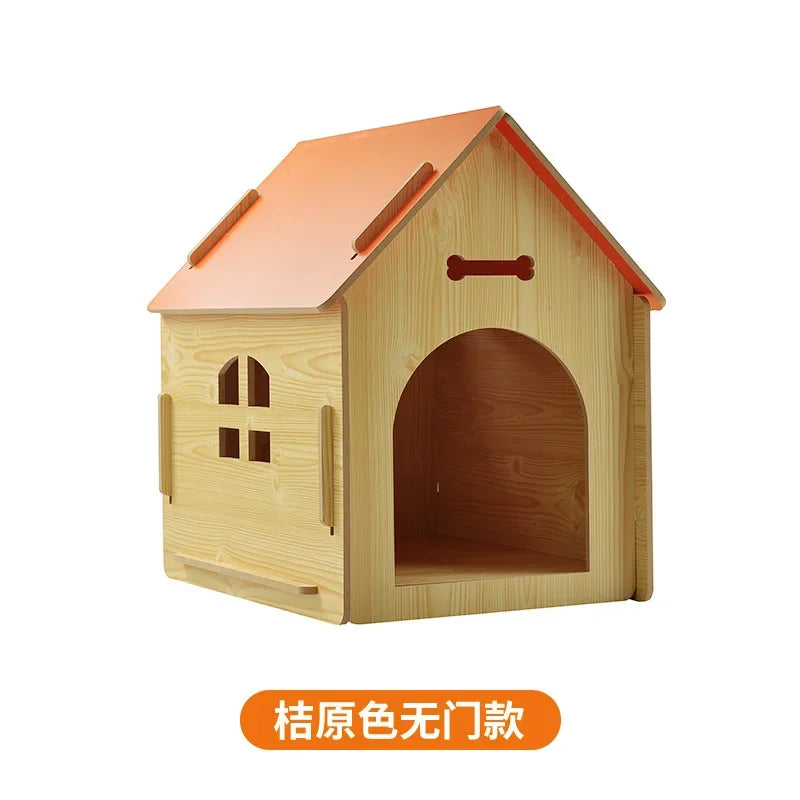 Wholesale new spot detachable wooden dog house cat house pet with window dog house chalet indoor outdoor pass