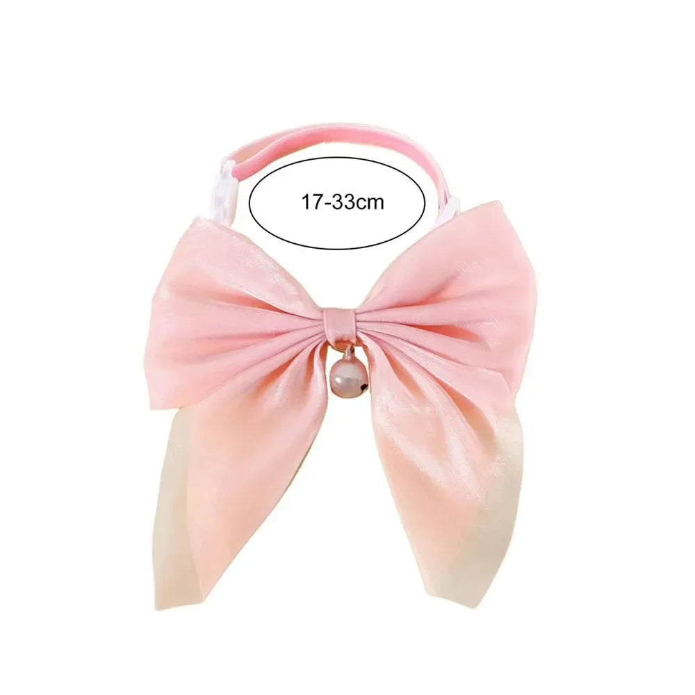 Soft Velvet Cat Collar Breakaway Puppy Kitten Collar Red Pink Bow Small Dog Collar Adjustable Safety Buckle Cat Bow Pet Supplies