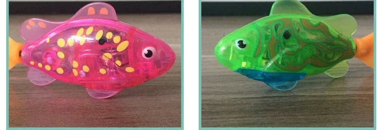Pet Cat Toy LED Interactive Swimming Robot Fish Toy for Cat Glowing Electric Fish Toy to Stimulate Pet's Hunter Instincts