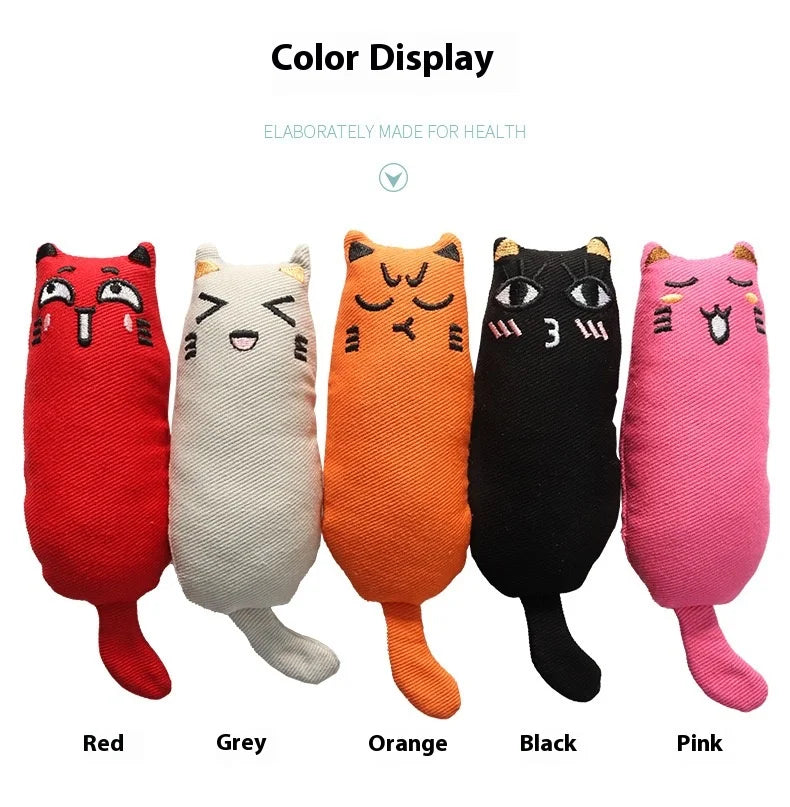 Pet Accessories Rustle Sound Catnip Toy Cats Product For Pets Cute cat Toys For Kitten Teeth Grinding Cat Plush Toy Thumb Pillow