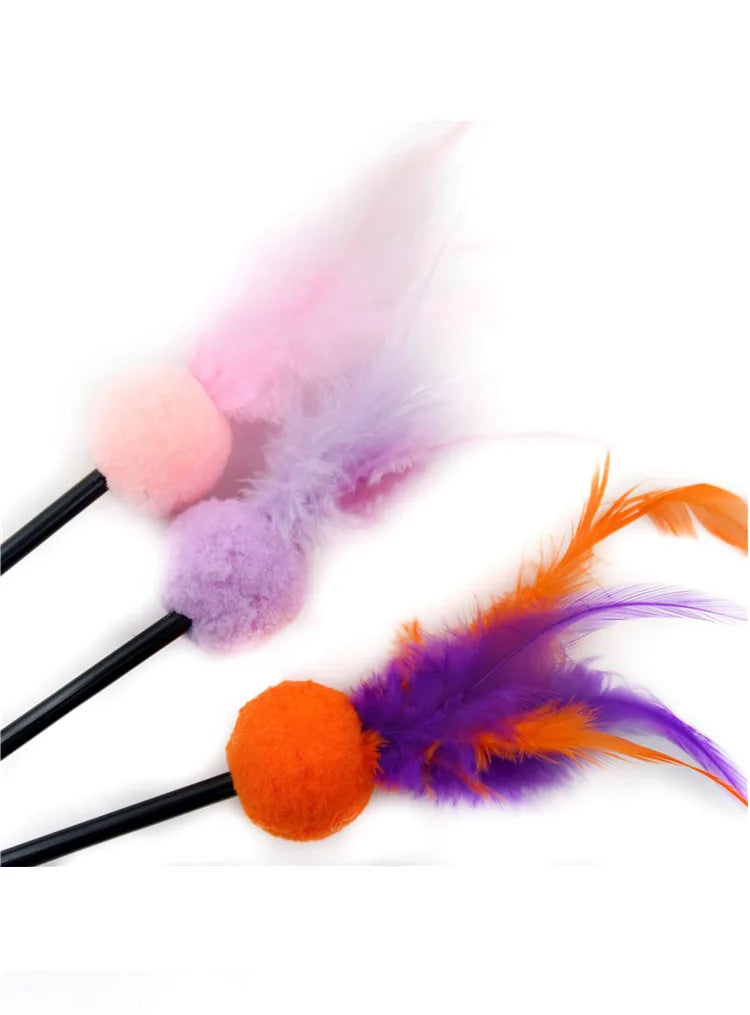 Cat Toy Cat Teaser Sticks Teasing A Cat Stick Cat Toy Pet Supplies Cat Interactive Fur Ball.