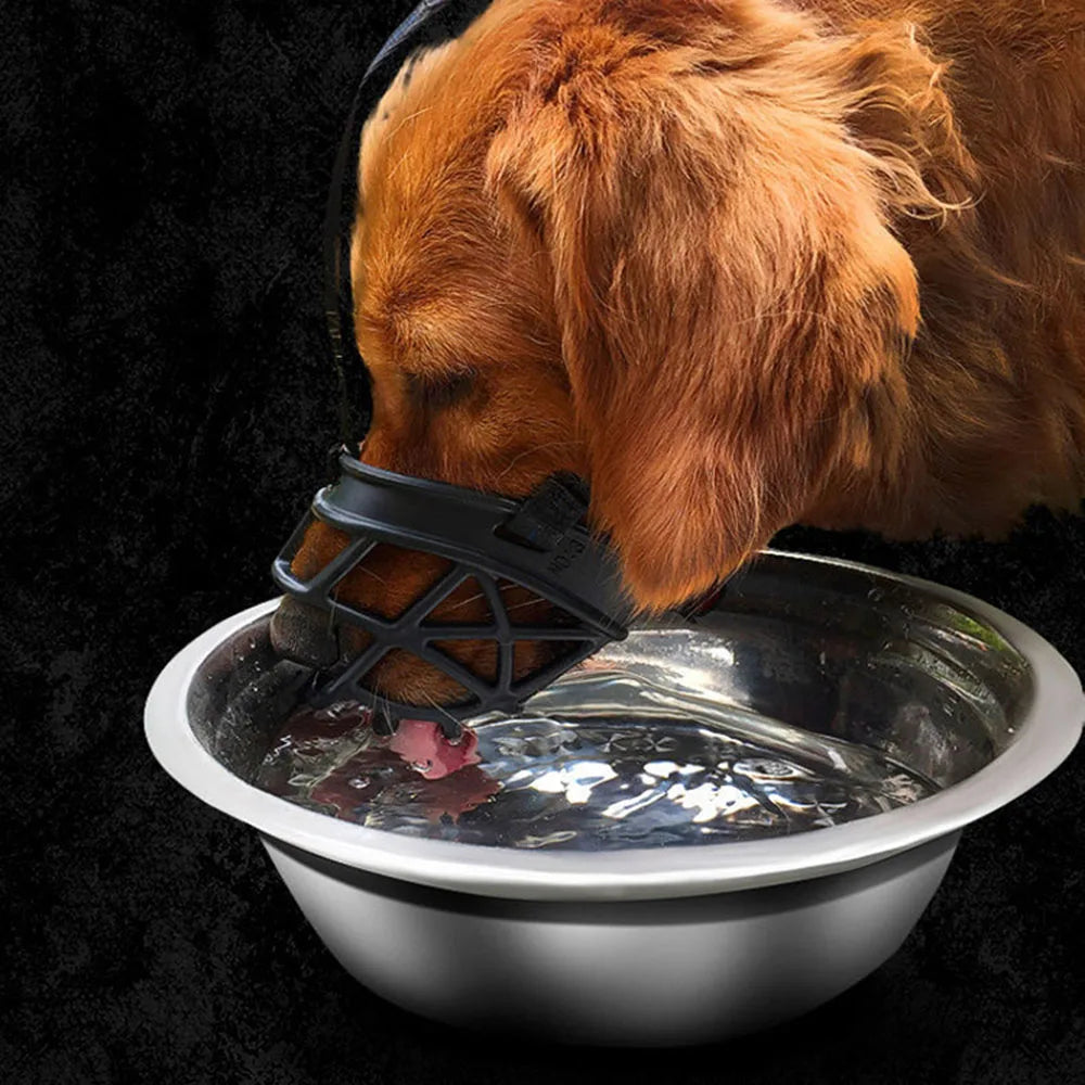 Adjustable Dog Muzzle Soft Silicone Breathable Strong Basket Small Medium Large X-Large Dogs Mouth Muzzles Lightweight & Durable