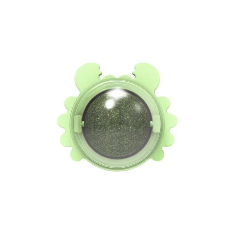 1PC Natural Cats Candy Snack Ball Rotatable Toy Catnip Pure Cat Molar Toothpaste Edible Bolus Teeth Cleaning Bite-resistant Toys