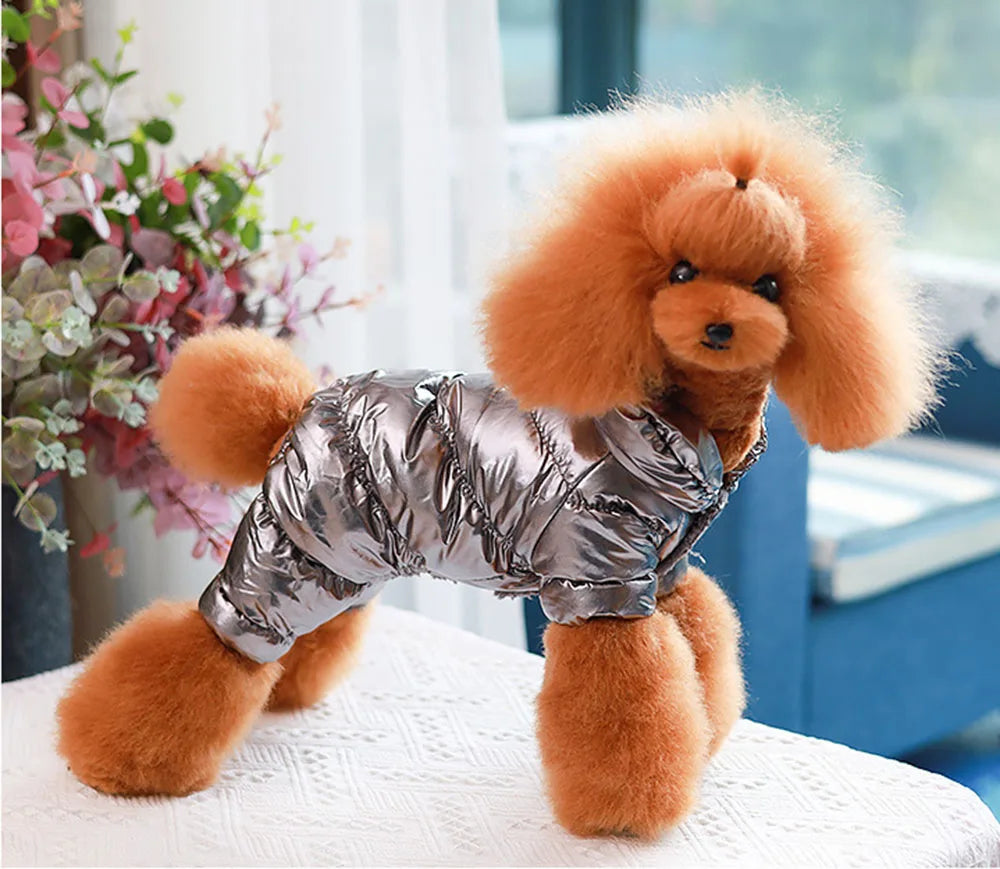 Dog Puppy Winter Coat for Small Dogs Waterproof Windproof Dog Jacket Warm Fleece Padded Pet Clothes for Teddy Poodles Pomeranian