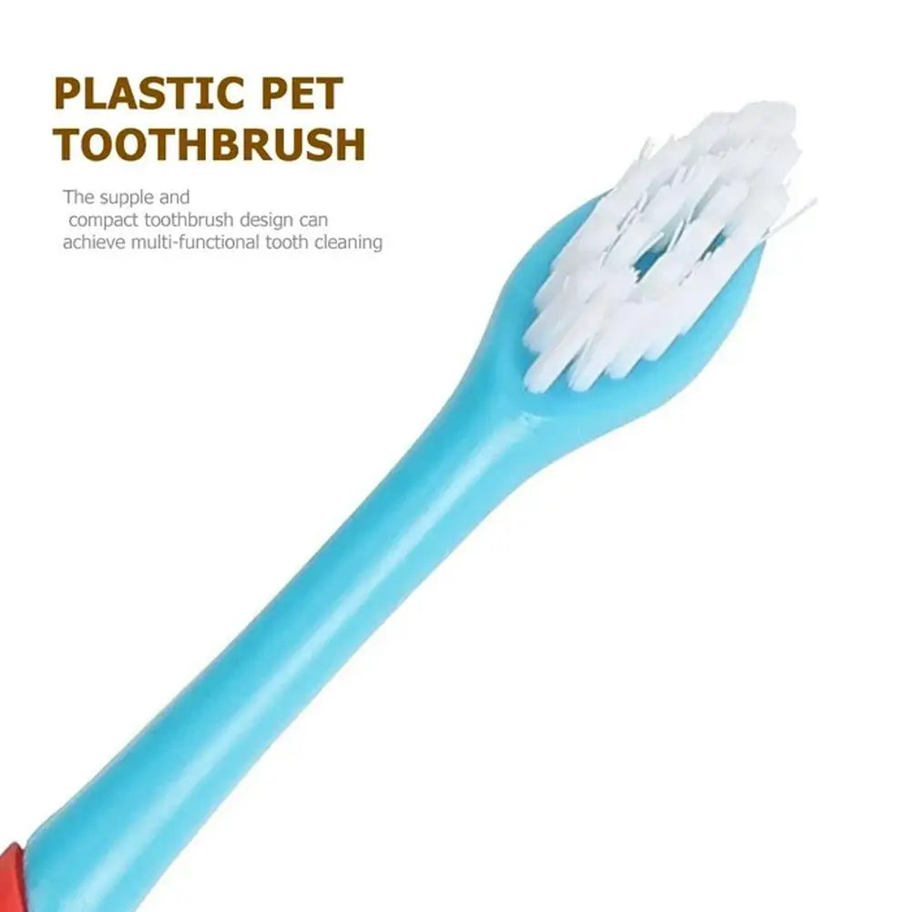Double Head Pet Toothbrush Cat Dog Pet Cleaning Toothbrush Safe Food Grade Material Non-irritating Soft Hair Maintain Pet Oral H
