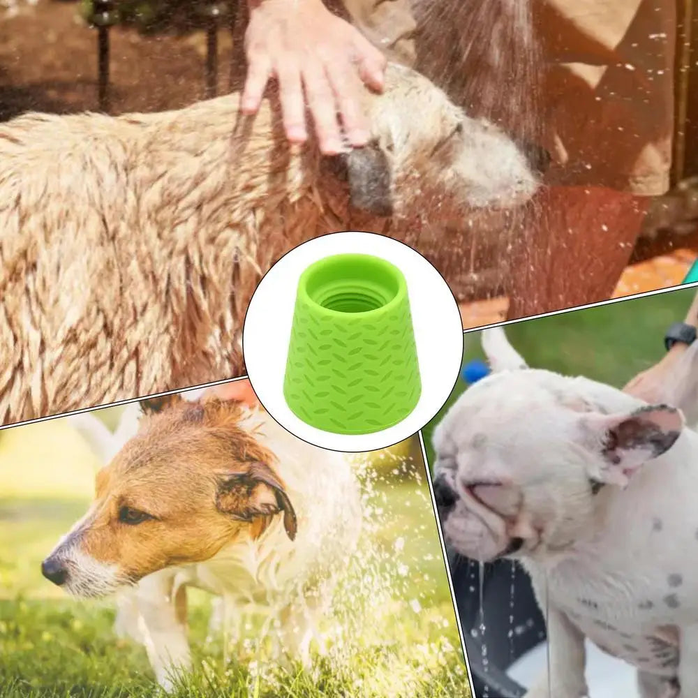 Dog Bath Sprayer Portable Outdoor Shower for Dogs Outdoor Water Sprayer Nozzle Adapters for Pet Shower Silicone Dogs Shower