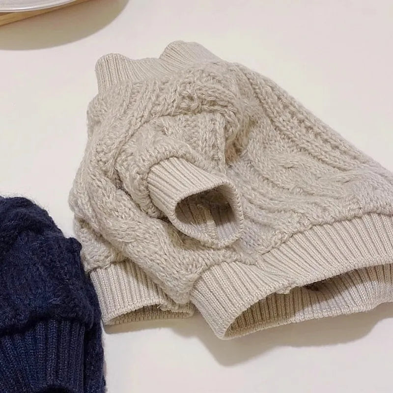 Winter Dog Sweater Pet Dog Clothes Chihuahua French Bulldog Costume Cute Dog Jersey Cat Coat Dog Overalls Puppy Knitted Sweater