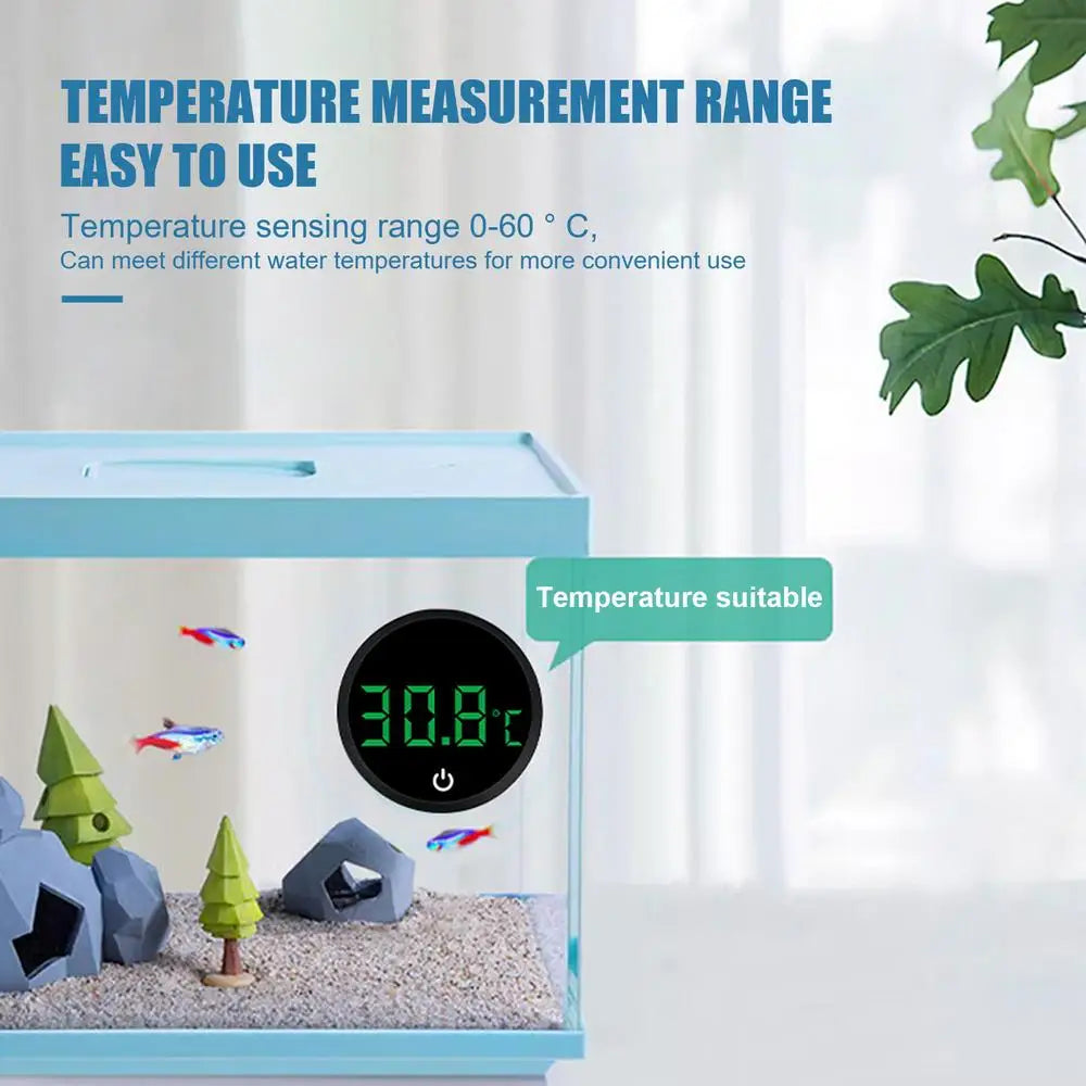Aquarium Thermometers Accurate Digital Display Design Fish Tank Thermometers Fish Tank Accessories Portable Tank Thermometers