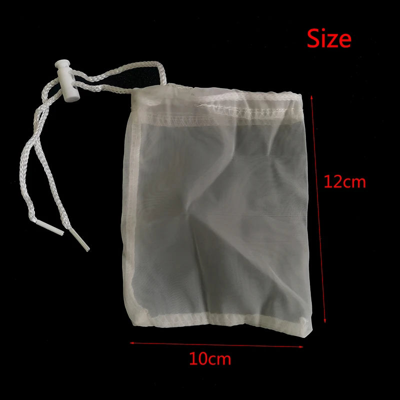 200 Mesh Nylon Filter Net Bag Acquarium Bio Ball Carbon Media Isolation Bags Food Filter Strainers Mesh Kitchen Strainer Bags