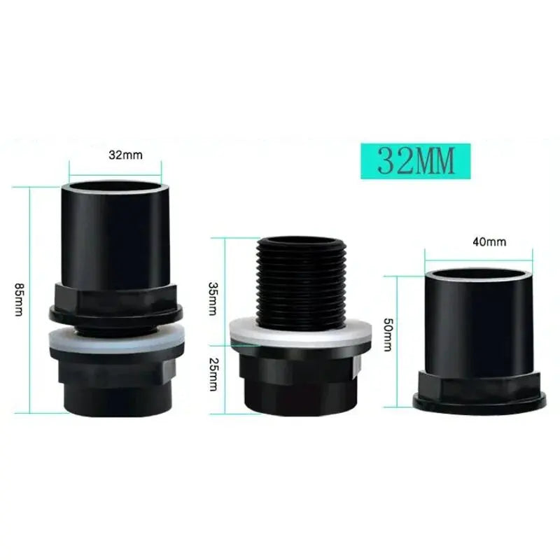 1Pcs 20-50mm Aquarium PVC Water Tube Connectors Thicken Fish Tank Pipe Drainage Connector Garden Drain Pipe Adapter Accessories