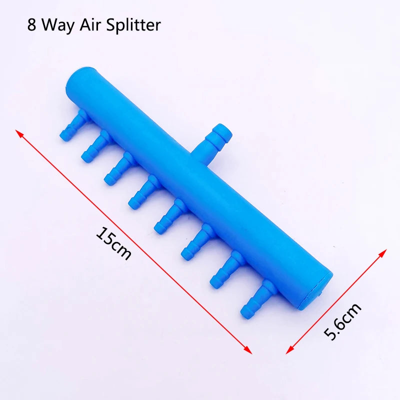 Plastic 2 4 6 8 Way Aquarium Air Splitter Valve Fish Tank Air Pump Flow Splitter Distributor Pump Valve Tap Control Switch