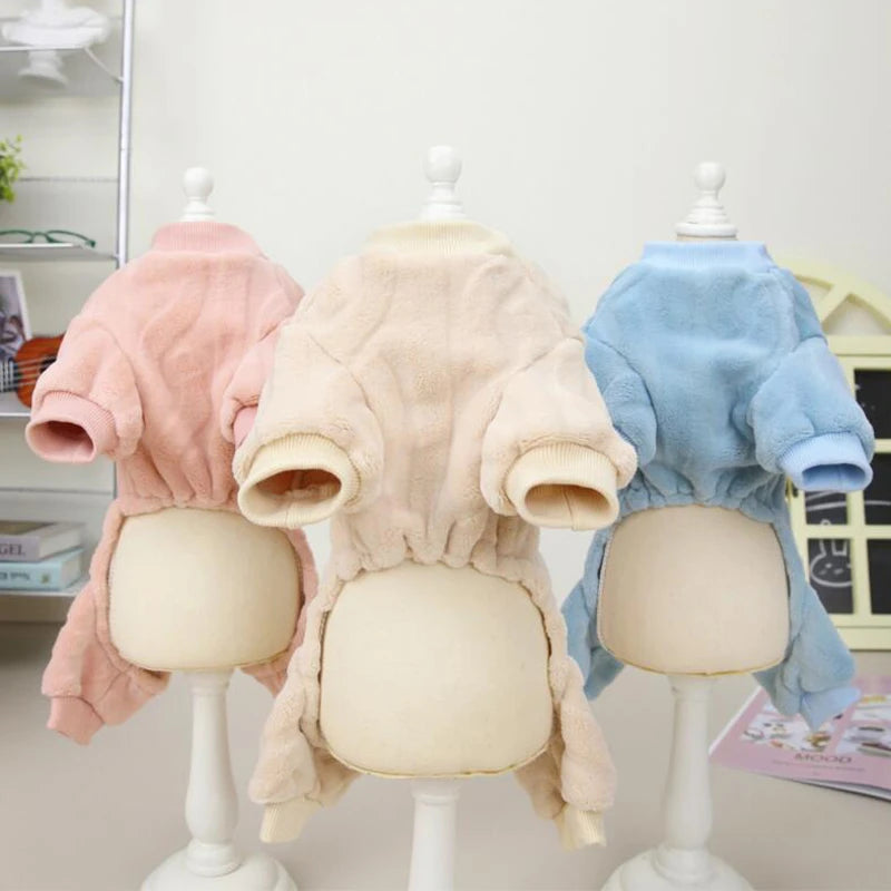 Luxury Fashion Thermal Fleece Dog Pajamas Onesie Winter Puppy Jumpsuit Poodle Chihuahua Yorkie Boy Dog Clothes for Small Dogs