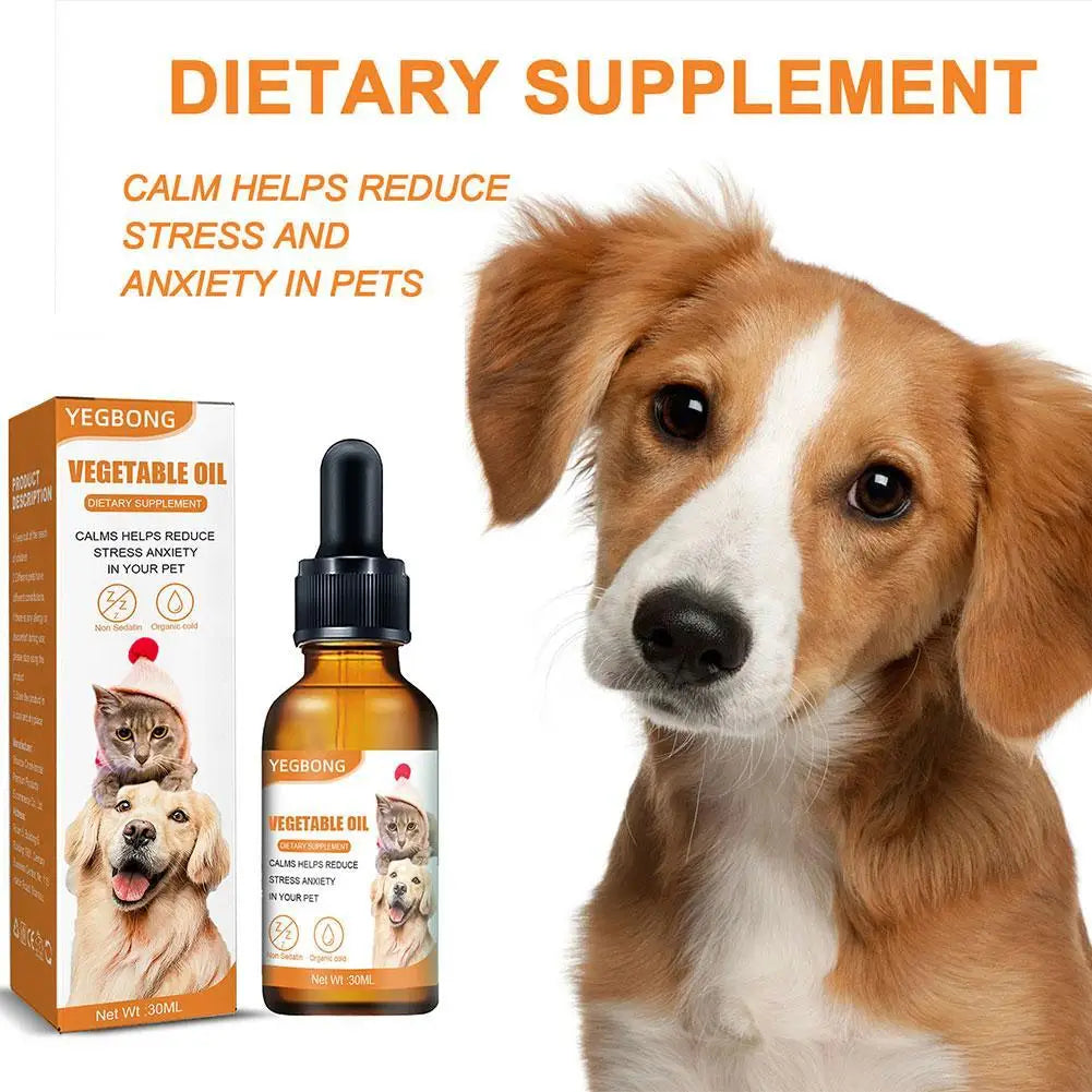 Pet Calming Drops Prevent Howling Reduce Anxiety Remove Enhance Chew Anxiety Cat Stress Anti Fitness Anti Dog Liquid Physic K0T5