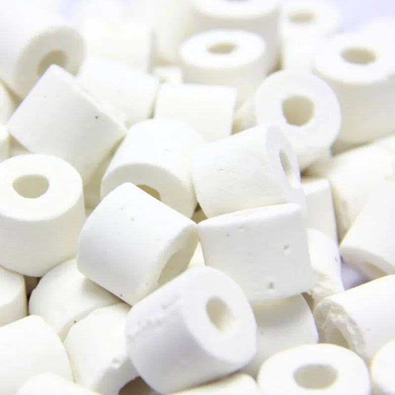 100g Aquarium Fish tank Filter Media Ceramic Ring For Aquarium Glass Ring Biological ring Baterial House 100g High Quality