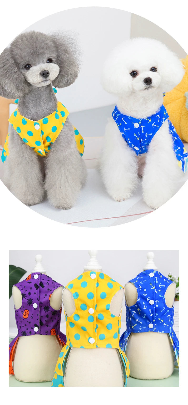 Luxury Bowknot Dog Dress for Small Dogs Summer Yorkie Chihuahua Girl Puppy Dog Clothes Princess Harness Dress and Leash Set