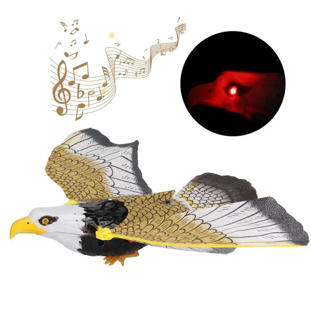 Interactive Cat Toy Can Fly And Call Electric Eagle Simulation Simulation Chirps Birds Interactive Slaps Cat Bird Light Toy V7C2