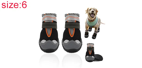UXCELL 4pcs Summer Dog Shoes Breathable Mesh Dog Boots Paw Protectors for Hot Roads Outdoor Walking Pet Shoes Portswear