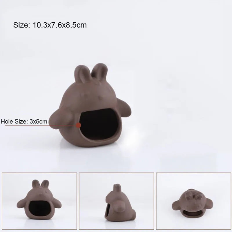 Ceramic House Fish Tank Aquarium Decoration Fish Shrimps Shelter House Pottery Scorpion House Canister Simulation Stone Ornament