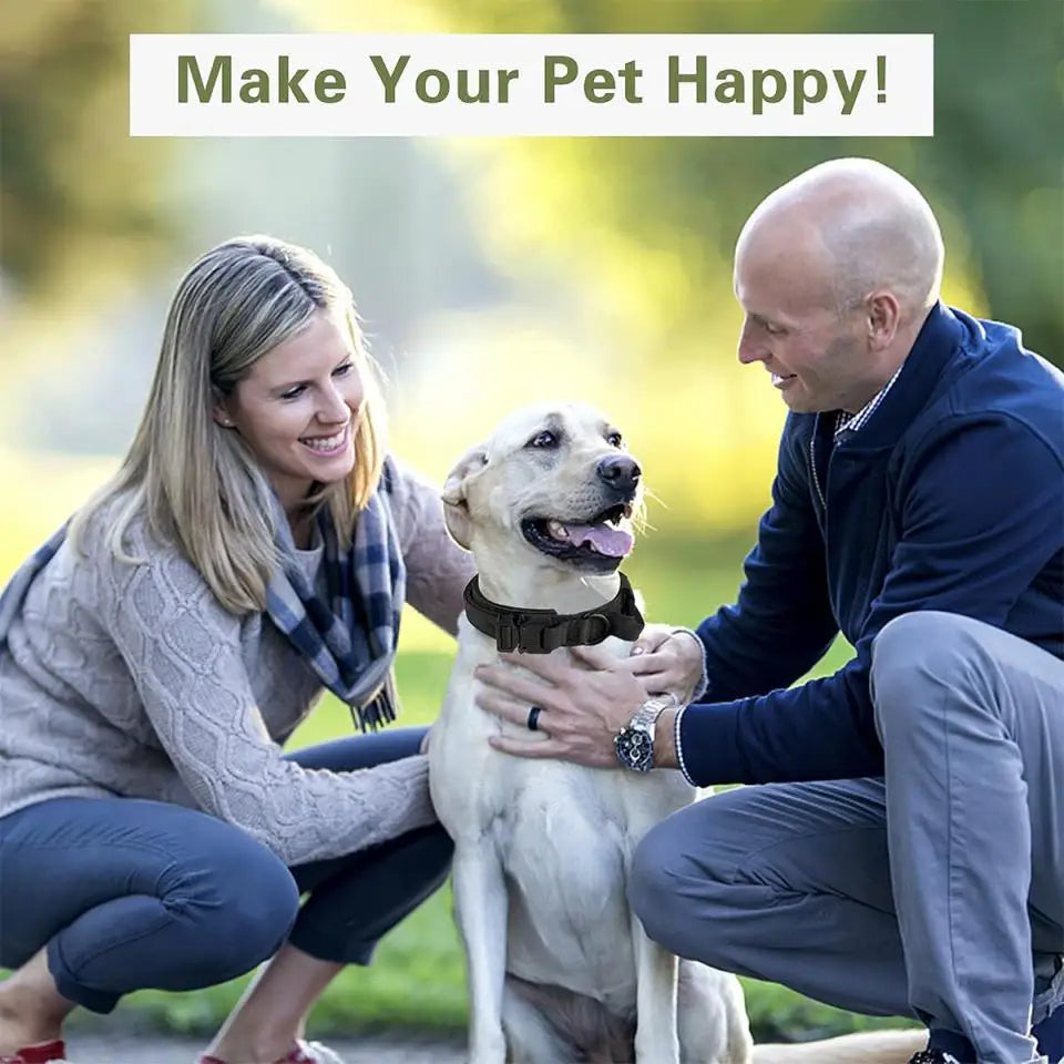 Durable Military Tactical Dog Collar Bungee Leash Nylon Walking Training Pet Collar for Medium Large Dogs German Shepherd