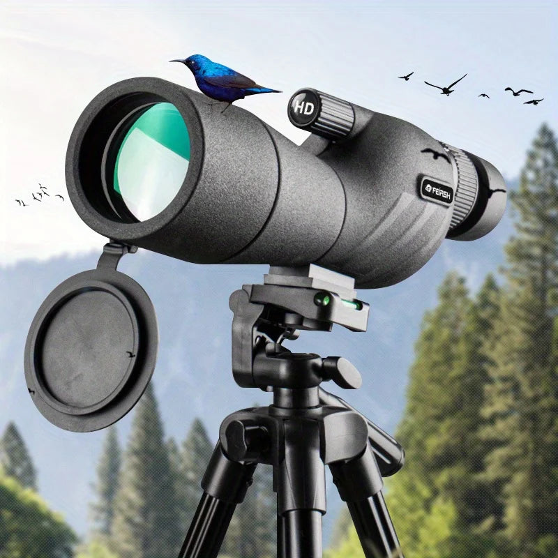 Transparent monocular telescope, variable frequency monocular telescope, suitable for outdoor camping hunting bird watching