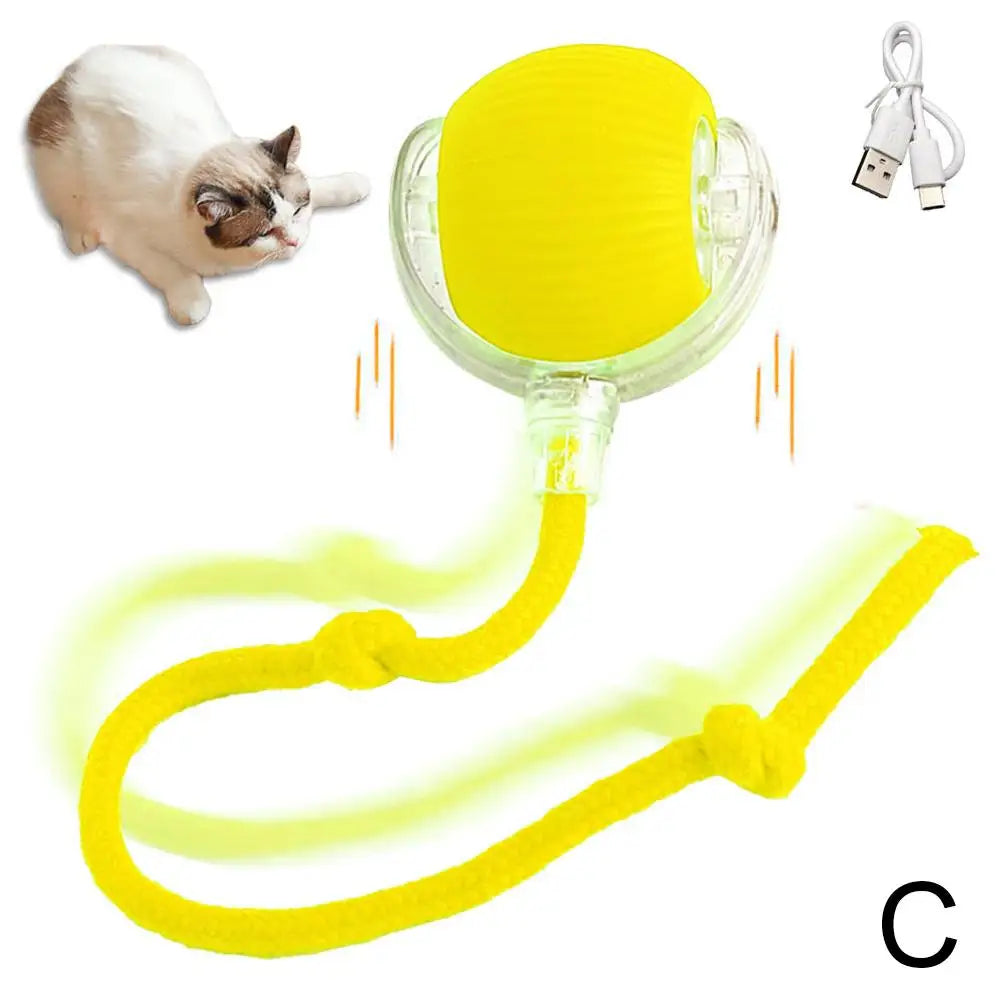 Smart Rolling Cat Toy Ball Relieve Kitten Boredom Automatic Shutoff Rechargeable Creative New Kitten Chasing Toy Electric Ball