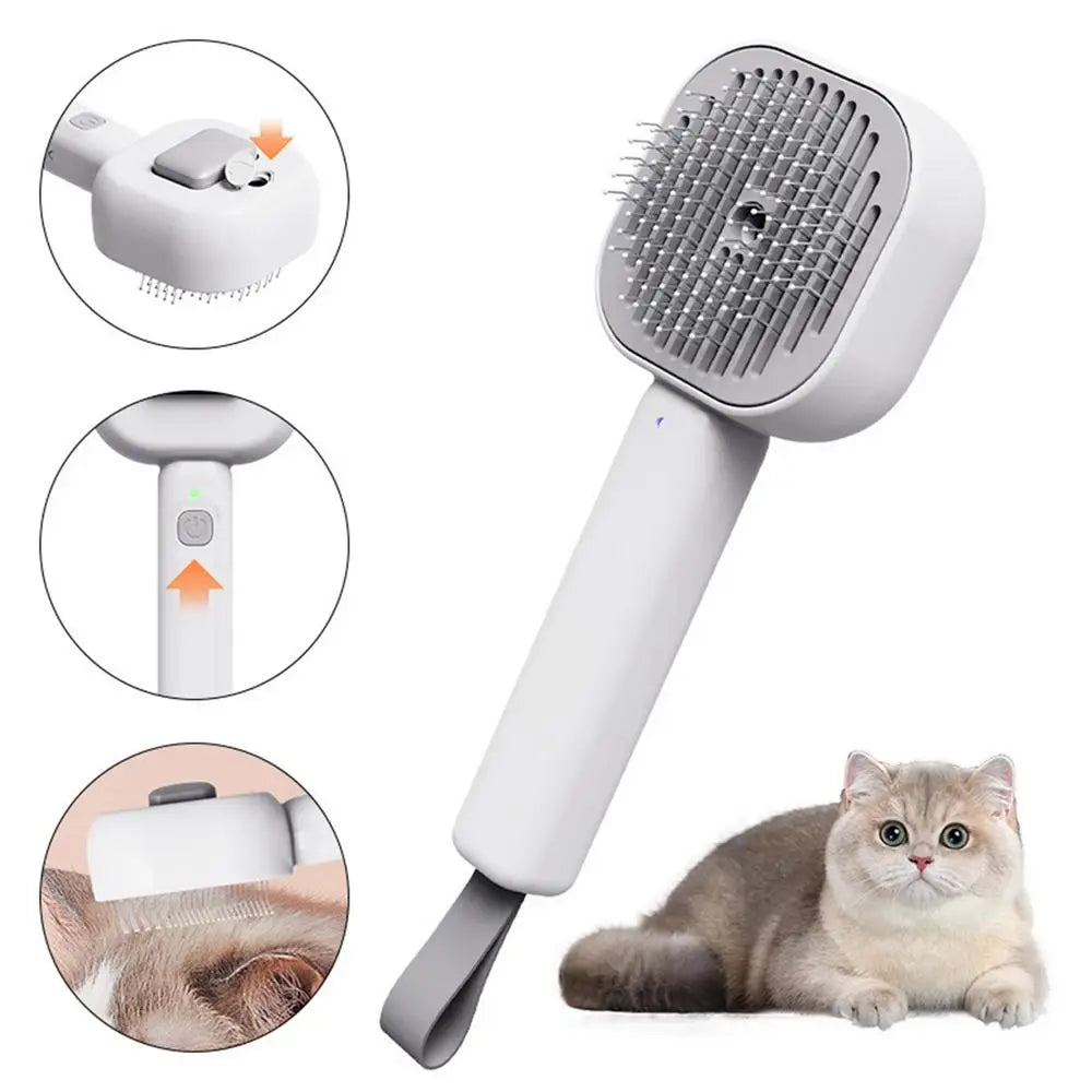 Steamy Pet Brush Rechargeable Cat Grooming Brushes Pet Water Combs Cat Hair Remover Cat Cleaning Massage Brush for Puppy  Kitten