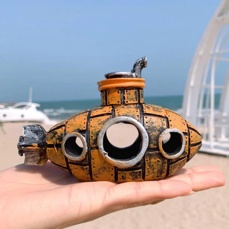 Artificial Aquarium Decoration Shelter Ornament Submarine Decor Resin Landscaping House for Fish Accessories for Aquarium Stuff