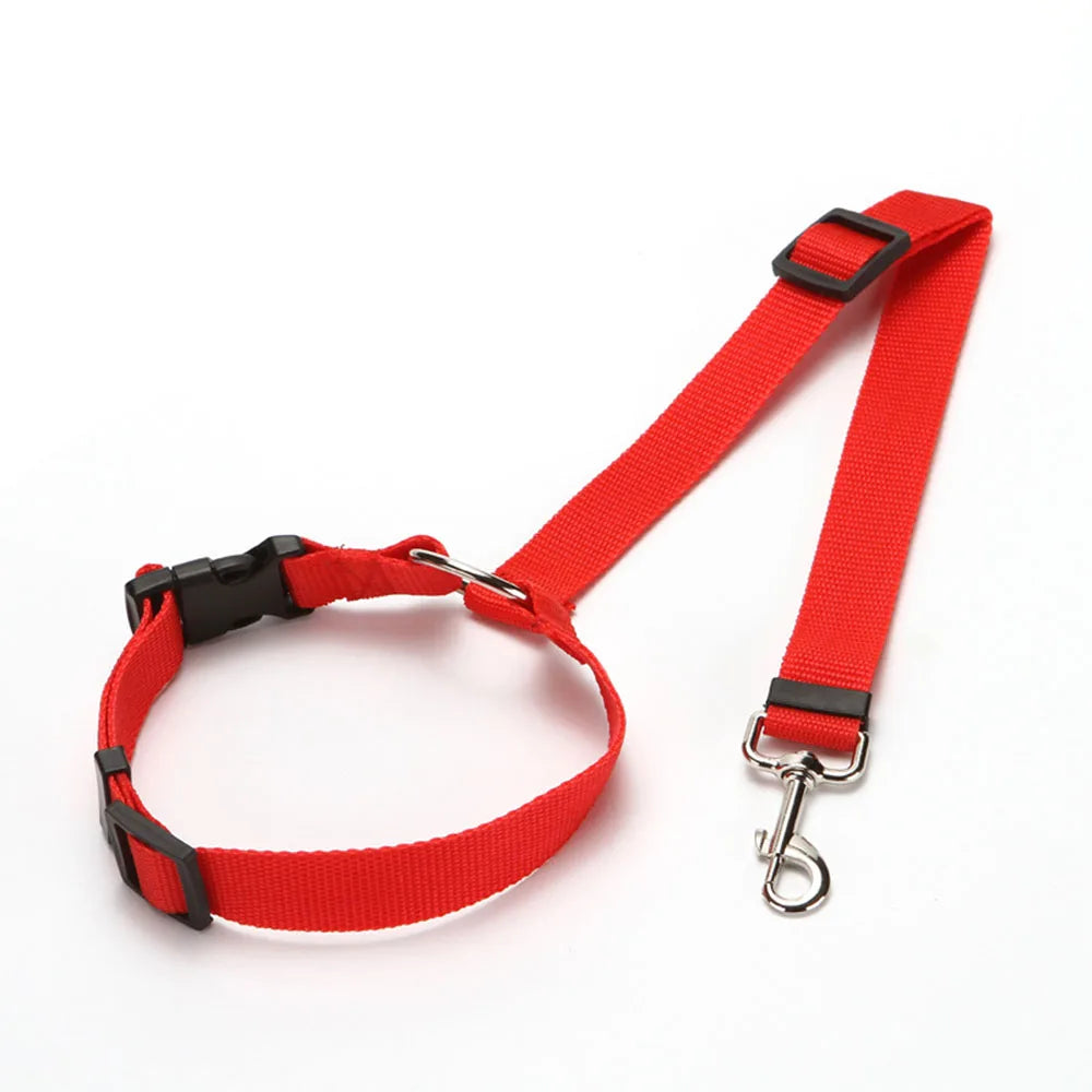 Dog Safety Seat Belts Strap Car Headrest Restraint Adjustable Nylon Seatbelt for Dog Pet Cat Vehicle Seatbelt for Harness Collar