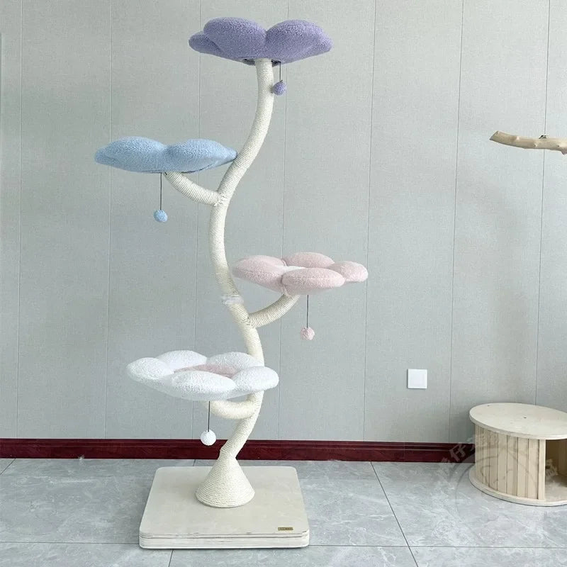 Cat Climbing Frame Big Cat Claw Tree Nest Tower Sisal Grinding Claw Rod Removable Washable Pet Entertainment To Rest Products