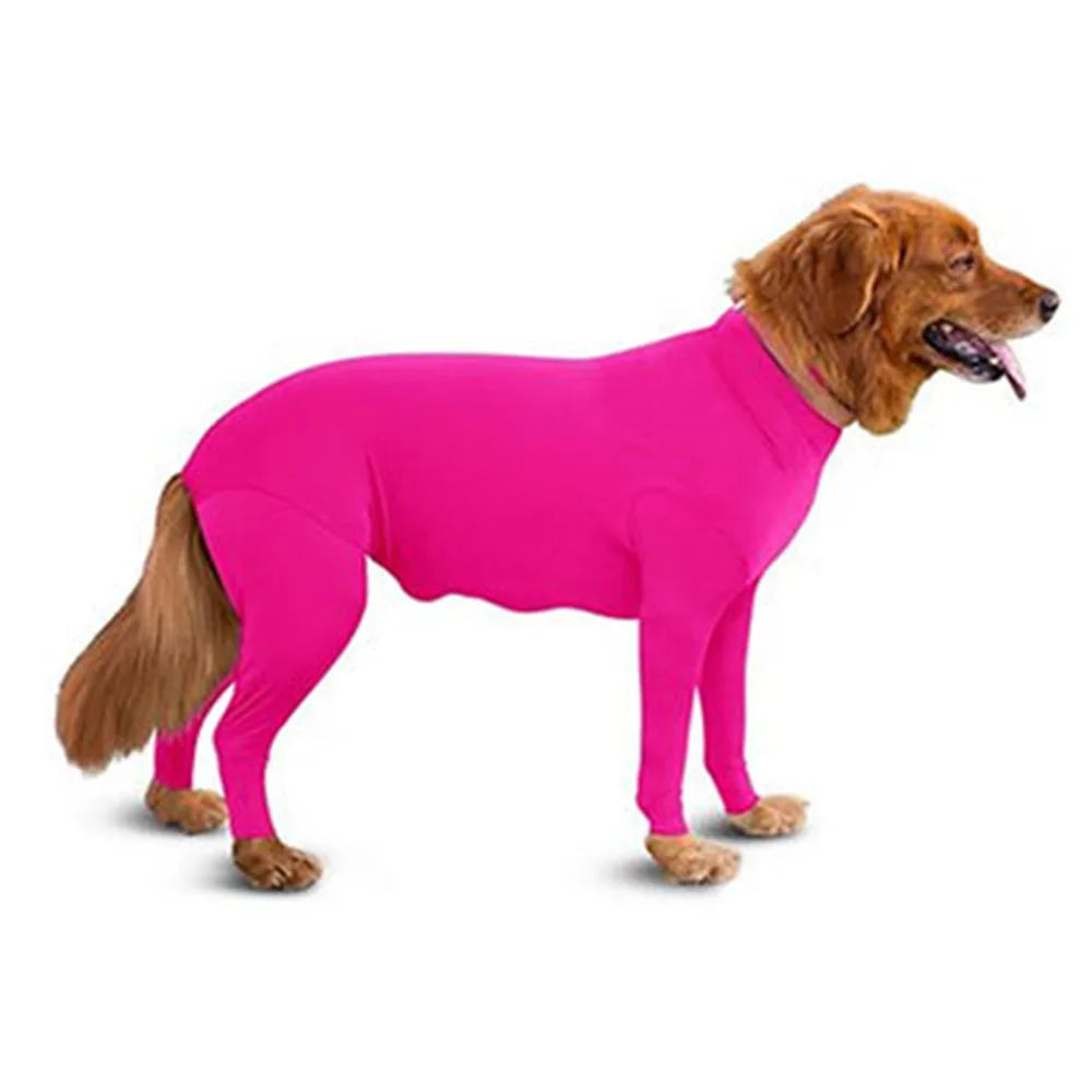 Dog Onesie Clothes Shedding of Dog Hair for Home Car Travel Anxiety Calming Shirt Surgery Recovery Body Jumpsuit for Large Dogs