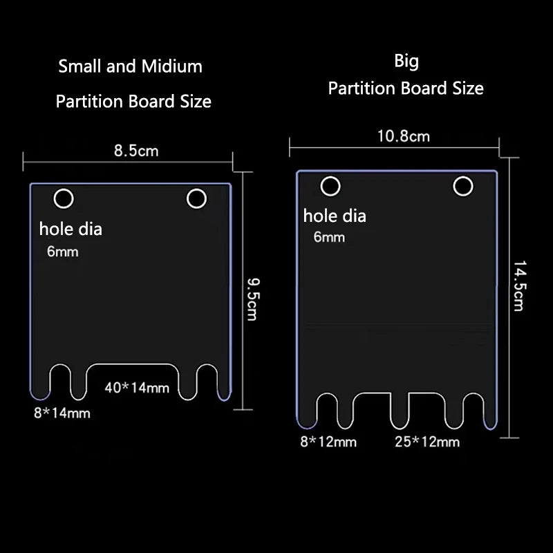 Black Fish Tank External Filter Box Acrylic Filter Dry and Wet Separation Small Silent External Suspend Aquarium Drip Overflow