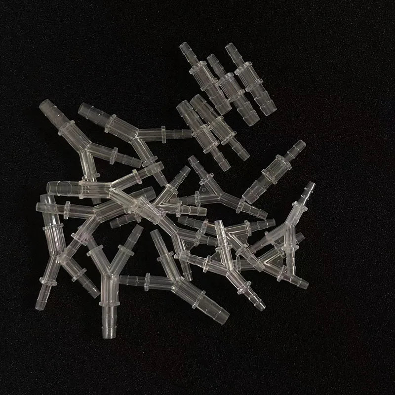 5pcs/lot 4mmY Shaped Plastic Connector 3 Ways Aquarium Fish Tank Air Pump Connector Control Valve Air Pipe Tubes Accessories