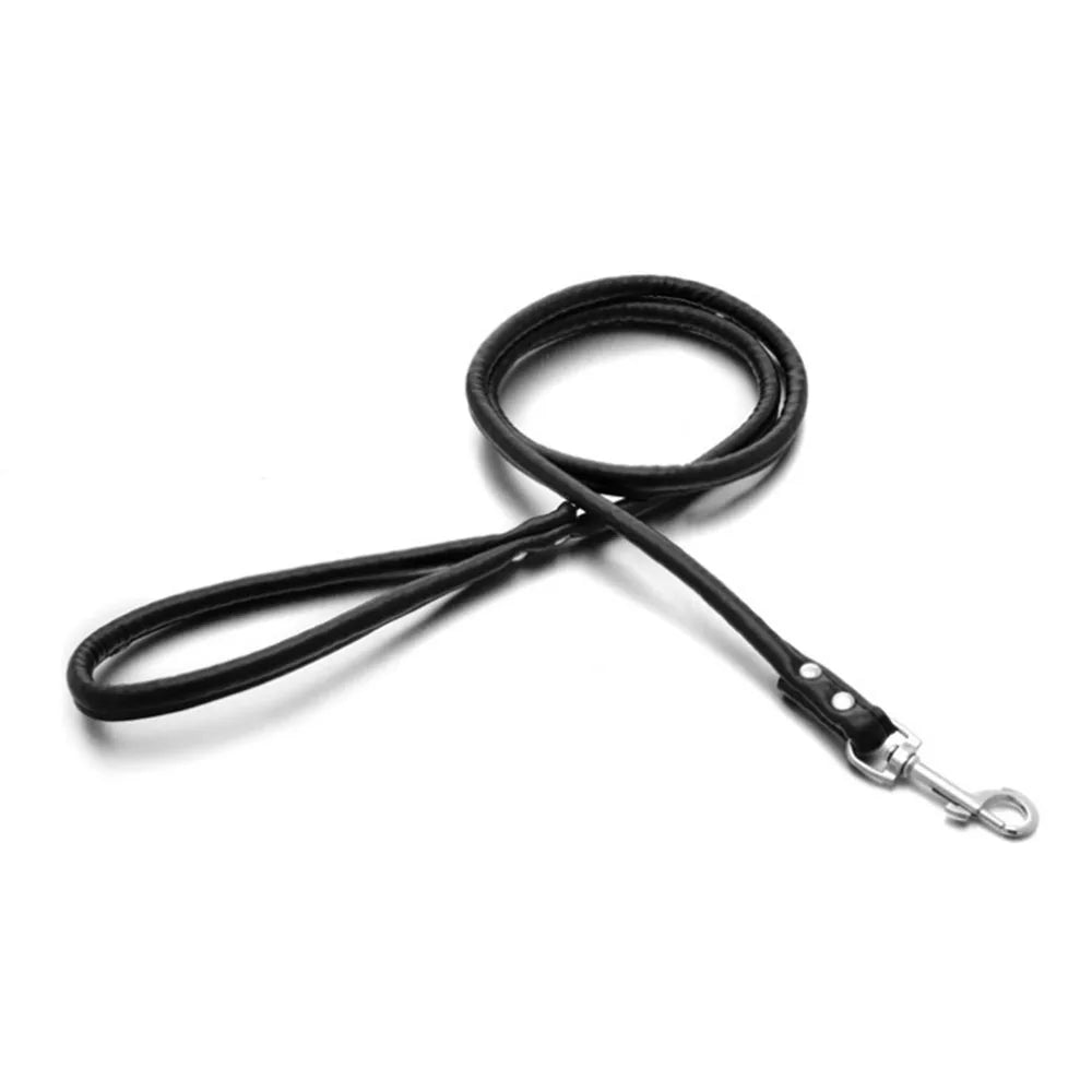 Pet Products Round Colorful PU Rolled Dog Walking Leashes for Small Medium Breeds Dogs Puppy Chain Lead Training Walking Leash