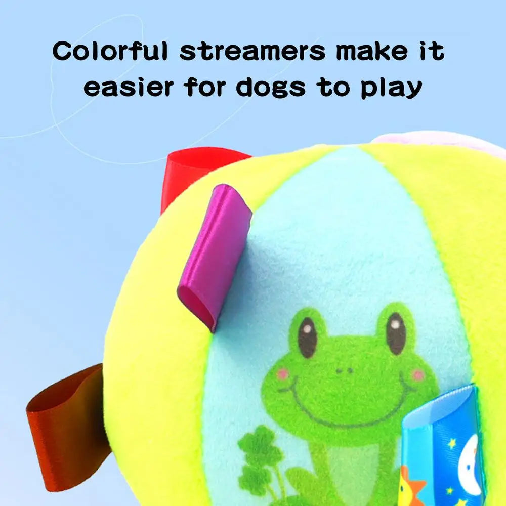 Squeaky Dog Toy Ball Cute Plush Ball Voice Teething Toys Pet Training Supplies Dog Sound Toys Soft Cleaning Chew Training Toys