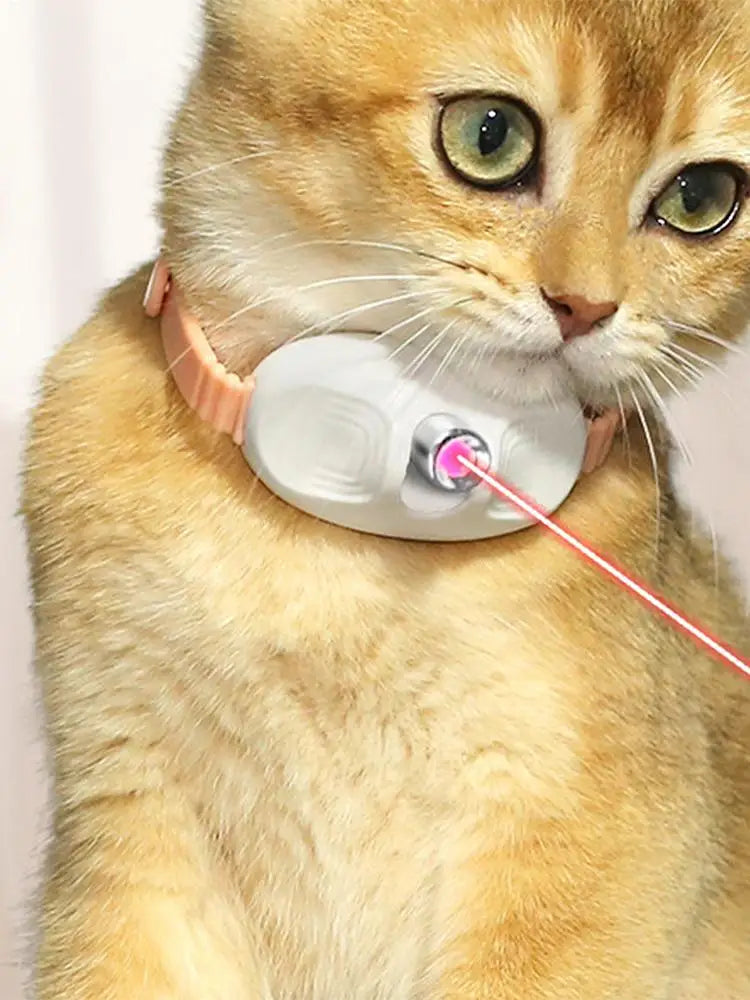 Laser Cat Collar LED Laser Cat Teasing Toy Cat Collar Toy Electric Smart Laser Teasing Cat Interactive Toy Kitten Playing Toy