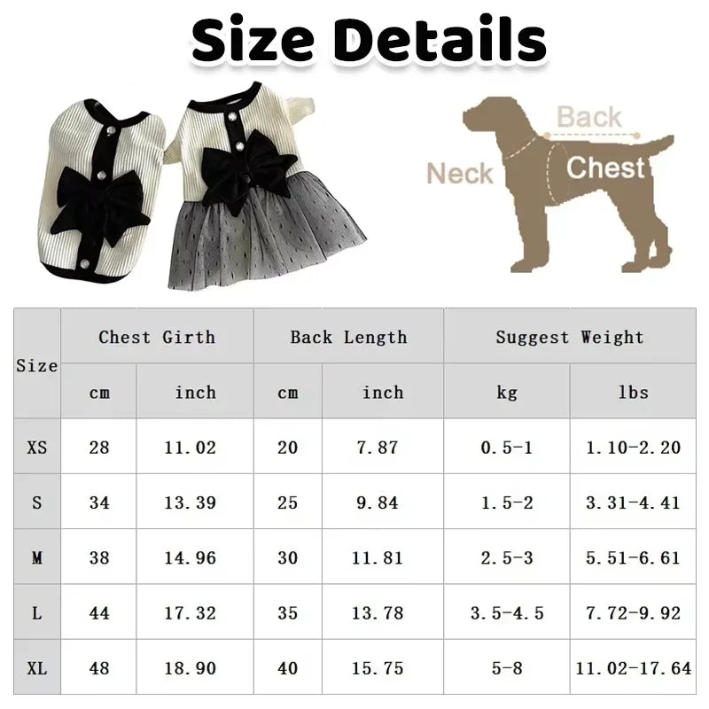 Dog Princess Dress Summer Dog Clothes for Small Dogs Pet T-Shirt Black Lace Retro Puppy Skirt Chihuahua Bichon Girls Dog Costume