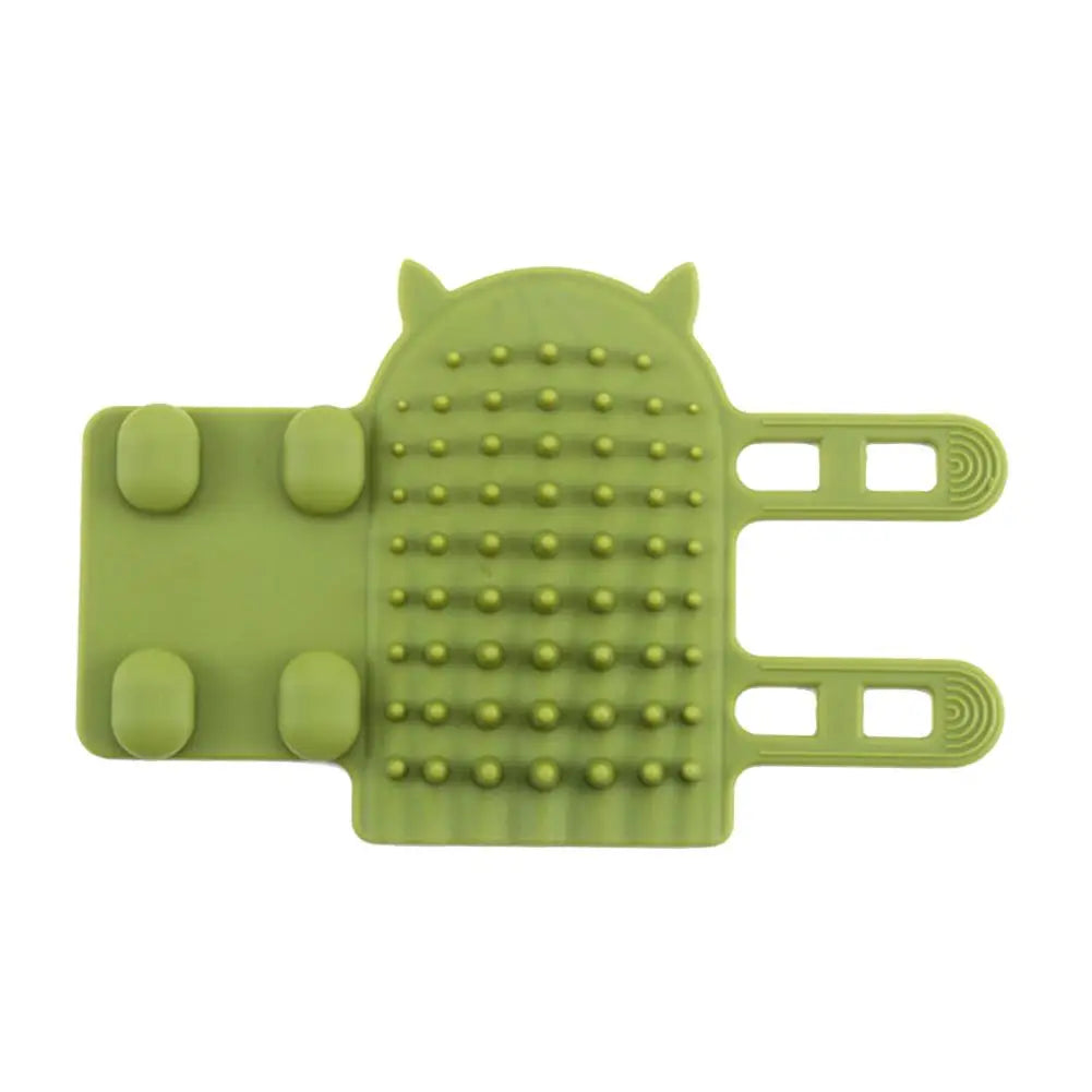 Dog Cat Hair Removal Comb Pet Massage Brush Self Cleaning Grooming Scratch Tool Cat Soft Rubbing Brush Combs Chair Wall Sil H4R0