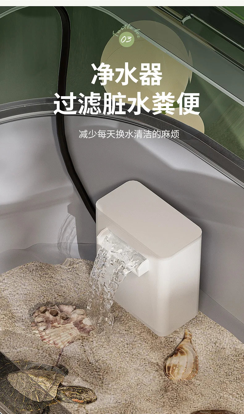 Turtle Special Tank Household Ecological Turtle Feeding Box with Platform Climbing Platform Breeding Box Reptiles Terrariums