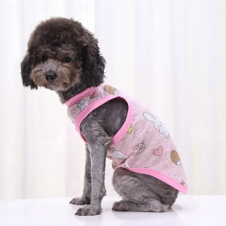 Pet Clothing Summer Sunscreen Cool Breathable Dog Vest Mesh Small Dog T-Shirt Outfit For Chihuahua Small Medium Dogs Accessories