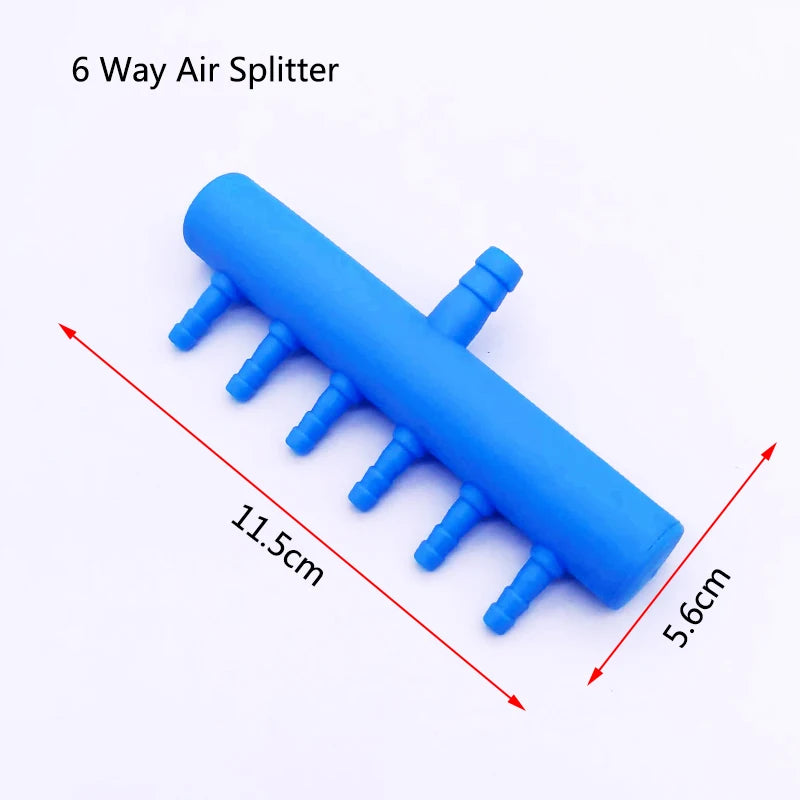 Plastic 2 4 6 8 Way Aquarium Air Splitter Valve Fish Tank Air Pump Flow Splitter Distributor Pump Valve Tap Control Switch