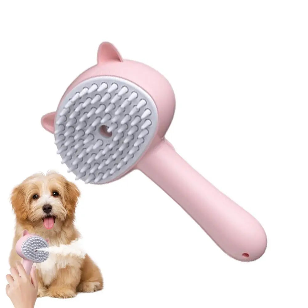 Steam Brush for Cats Rechargeable Handheld Electric Grooming Steam Brush Massage Brush with Ergonomic Handle 150mAh Battery