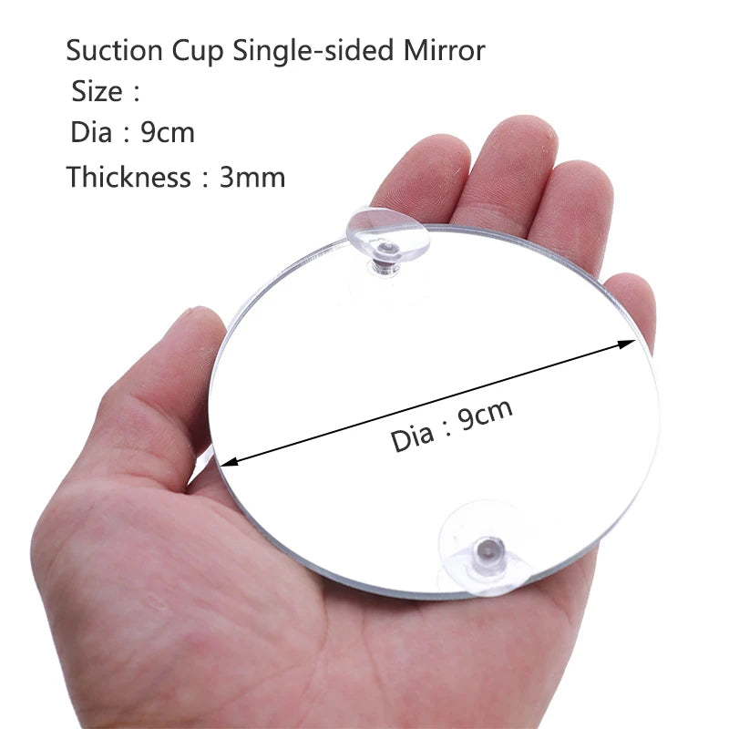 Acrylic Aquarium Betta Mirror Fish Tank Floating Round Mirror For Fish Betta Flowerhorn Cichlid Training 4cm/5cm/6cm/7cm/8cm/9cm