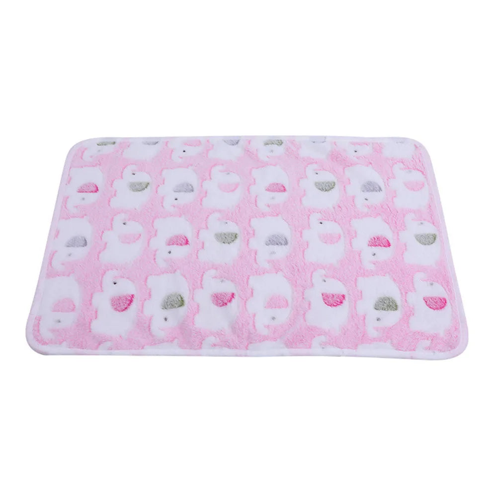 Pet Blanket Dog Puppy Blanket Paw Print Fleece Blanket for Small Medium Large Pet Dog Cat Warm Soft Sleep Mat Doggy Bed Blanket