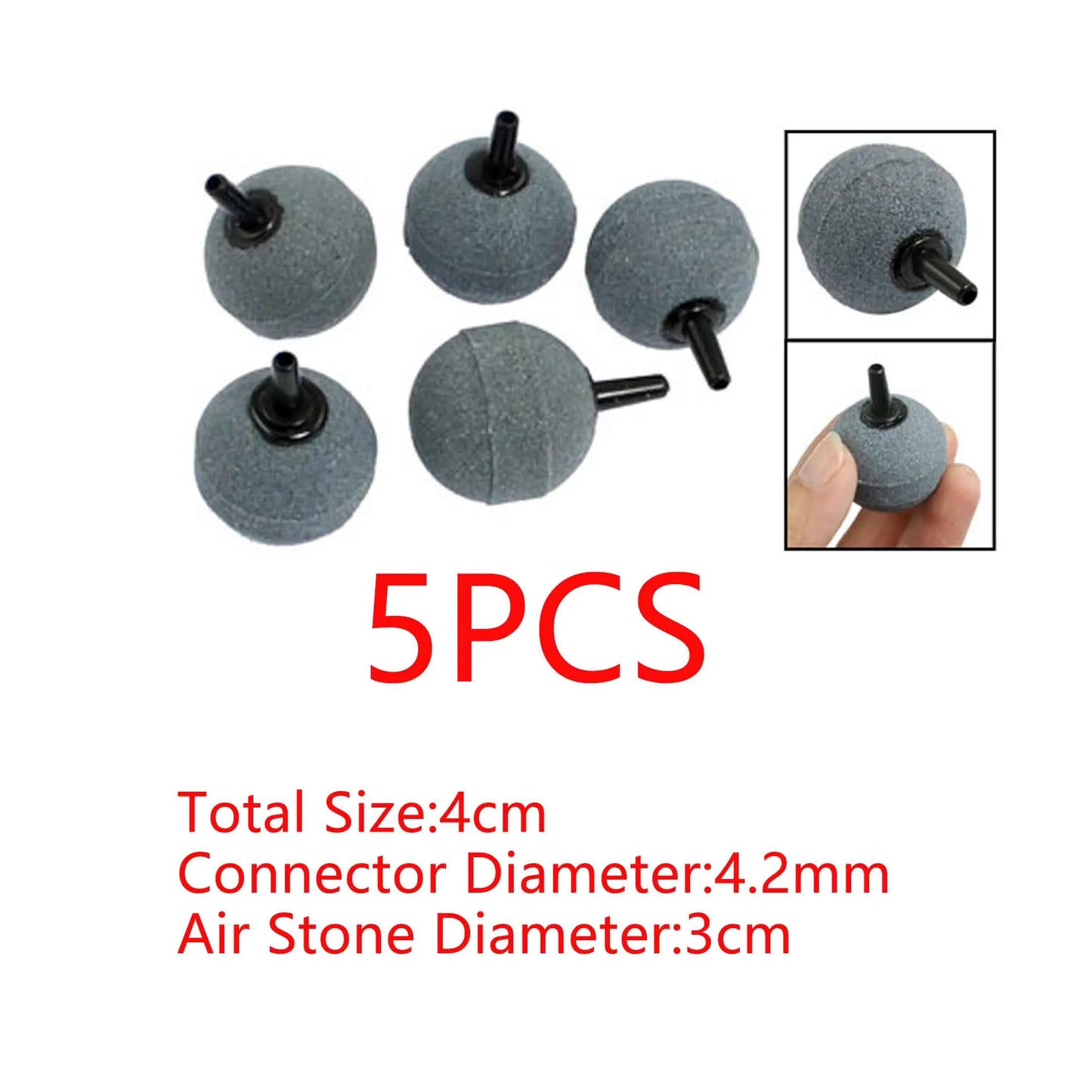 UXCELL Air Pump Sand Stone Set Aquarium Oxygen Parts Air Stone Bubble Fish Tank Aerator Ball Shaped Mineral Bubble Accessories