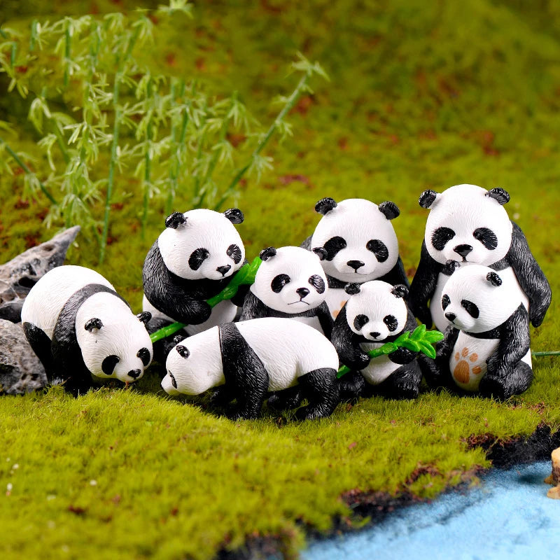 Resin Small Aquarium Ornaments Decoration Artificial Cute Panda for fish Tank Resin Aquarium Ornament Fish Tank Background Home